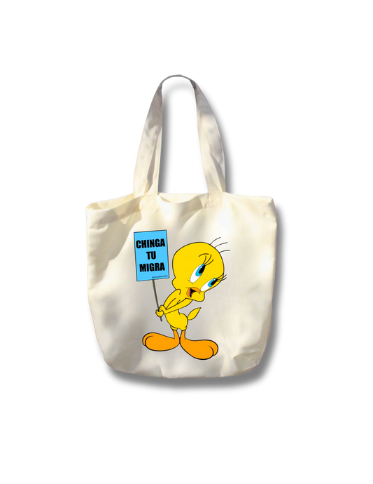 CHINGA LA MIGRA TOTE BAG