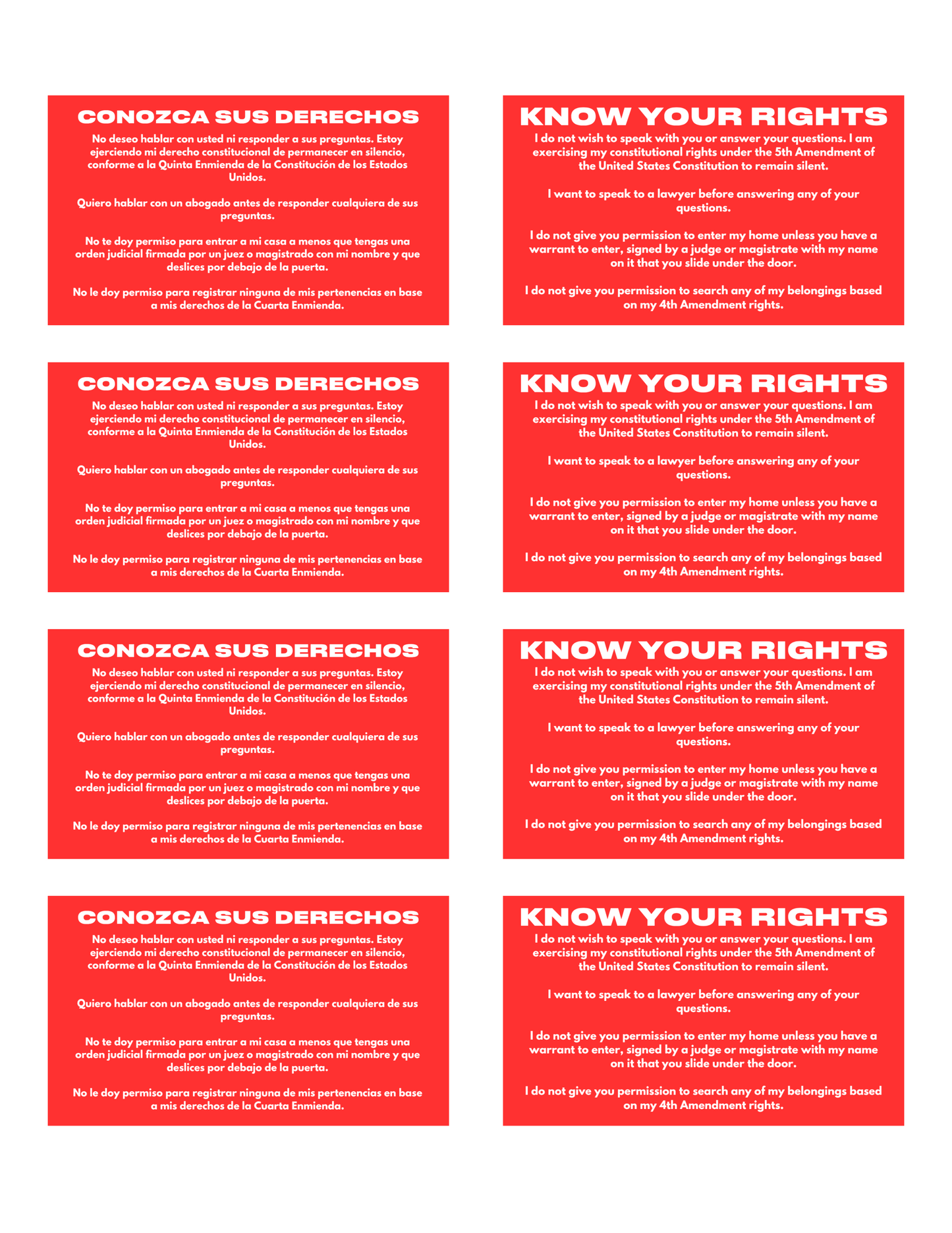 Protect Your Rights – Print Your Red Card