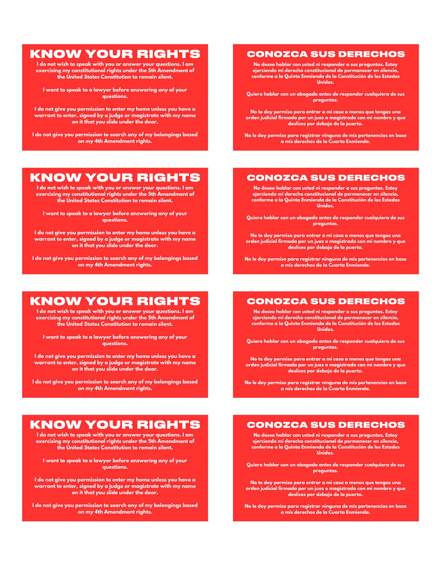 Protect Your Rights – Print Your Red Card