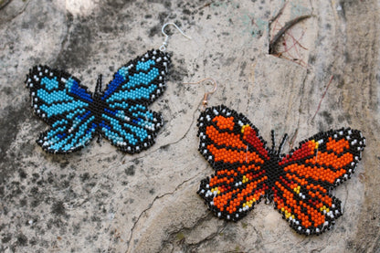 BEADED BUTTERFLY EARRINGS