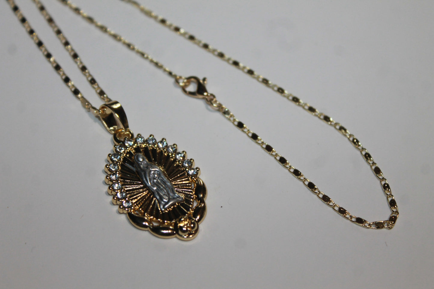 VIRGIN MARY GOLD NECKLACE