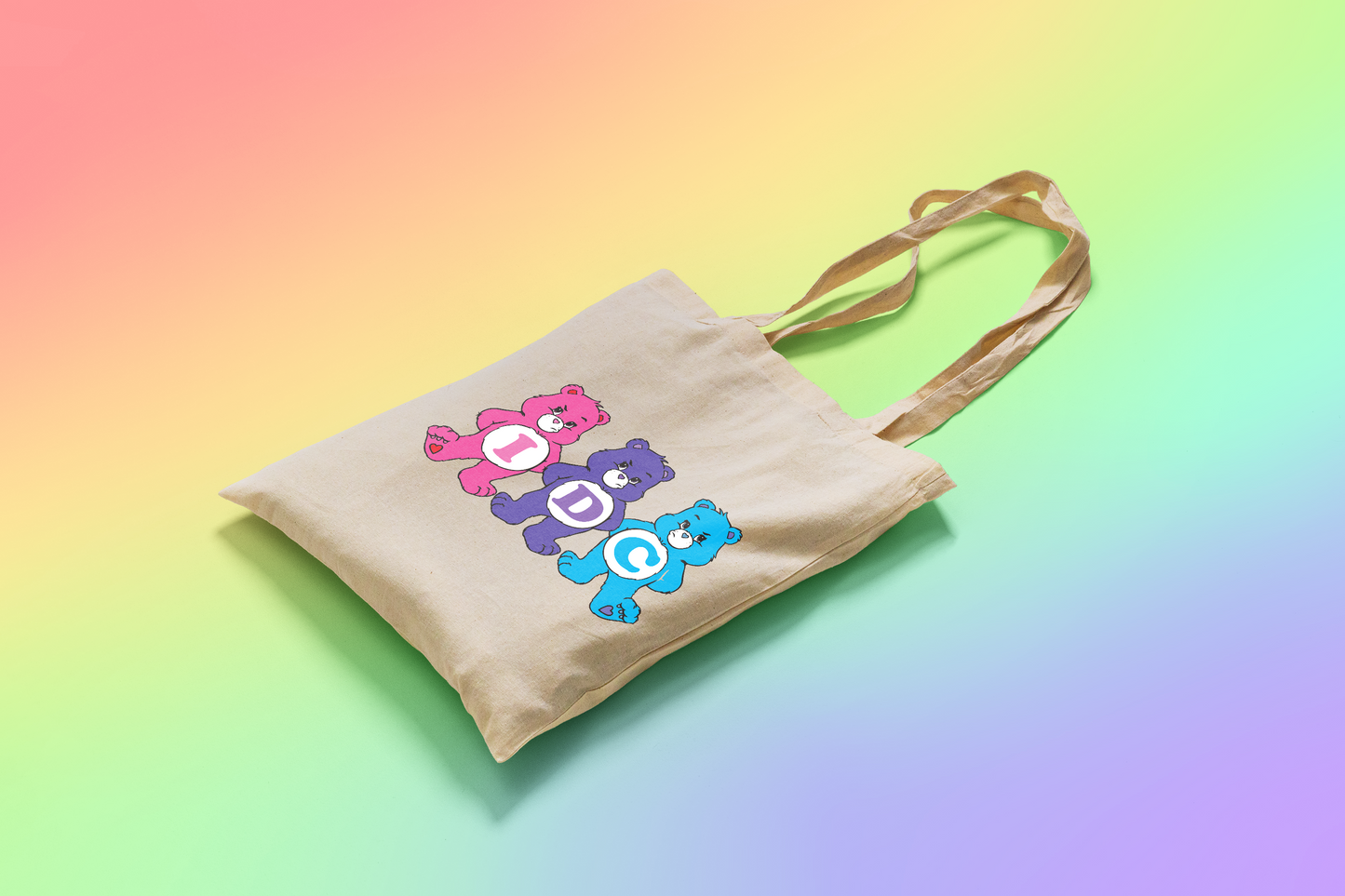 I DON'T CARE BEAR TOTE BAG (3 COLORS)